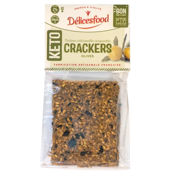 Crackers cétogènes à l'olive
