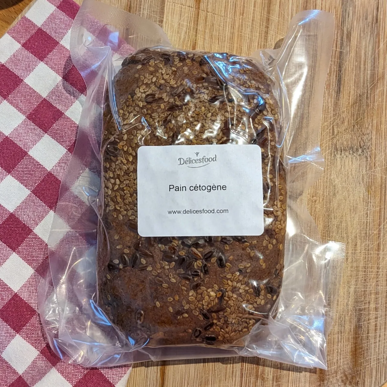 Pain cétogène emballé sous vide